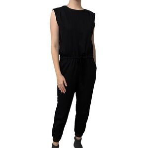 Moussy Sleeveless Jumpsuit Black Photographer Cropped Size 2 Extra Small